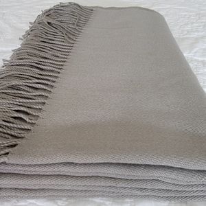ITALIAN SIENA LAMB'S WOOL, SILK & CASHMERE THROW